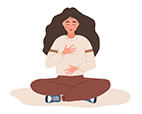 illustration de la respiration abdominale